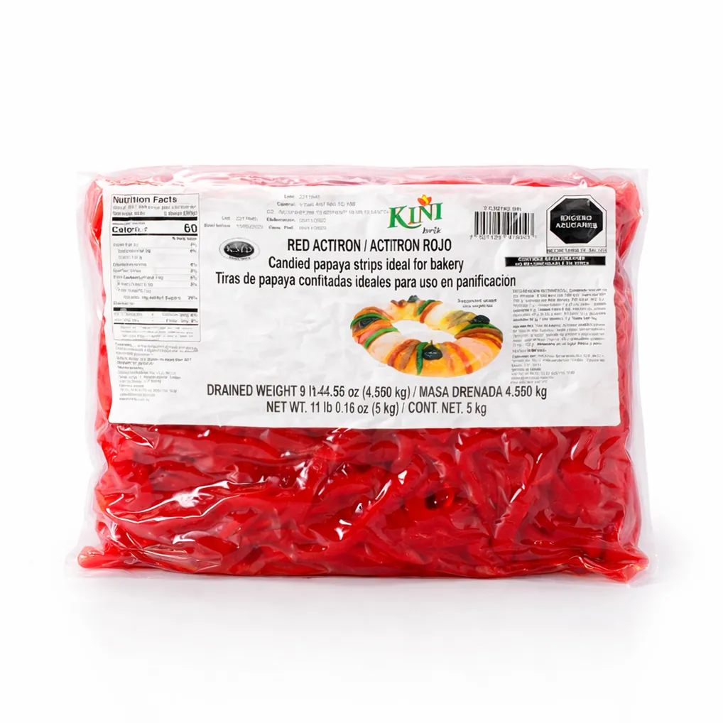 Red Candied Acitron Strips | Kiny® | Brik 5Kg 