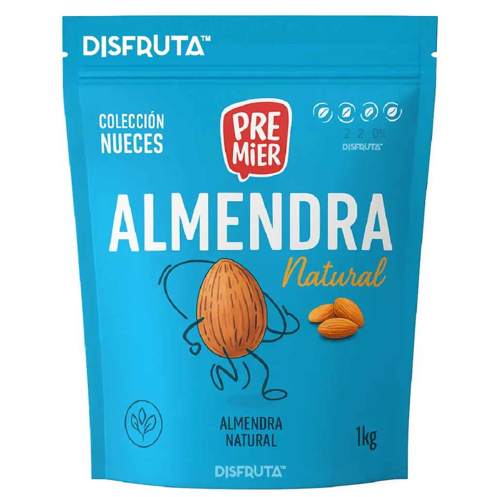 Almendra Nonpareil | Premier® | California | ZipBag 1Kg                                                                            