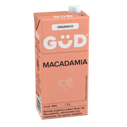 Bebida De Nuez Macadamia | Sin  Azúcar | GüD® | 1LT.                                                                               