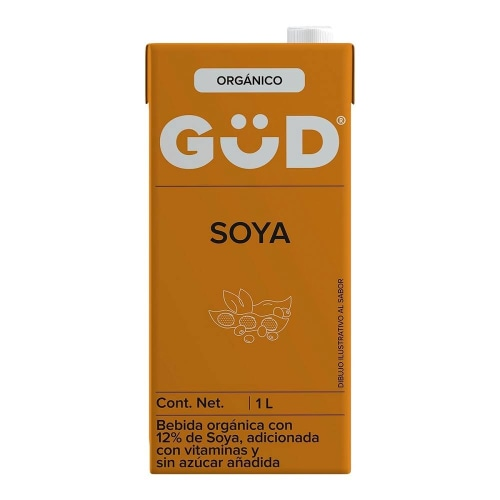 [BEBSOY] Bebida De Soya Orgánica | Sin  Azúcar | GüD® | 1LT.                                                                               