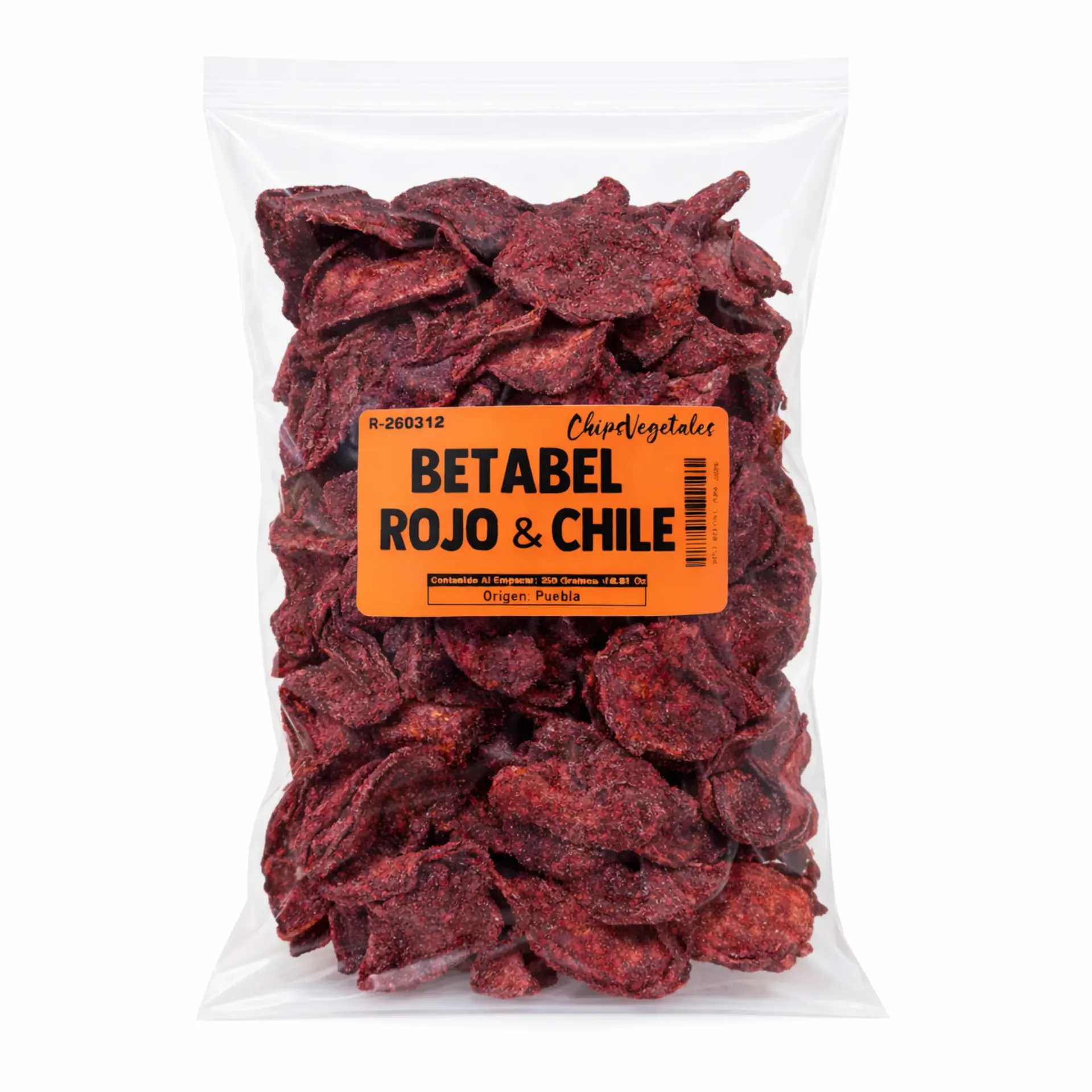 Beetroot  Chili Spiced| Veggie Chips | Puebla | Pack 250Gr                                                                               