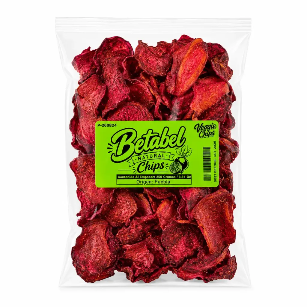 Betabel Morado Natural | Veggie Chips | Puebla | Pack 250Gr
