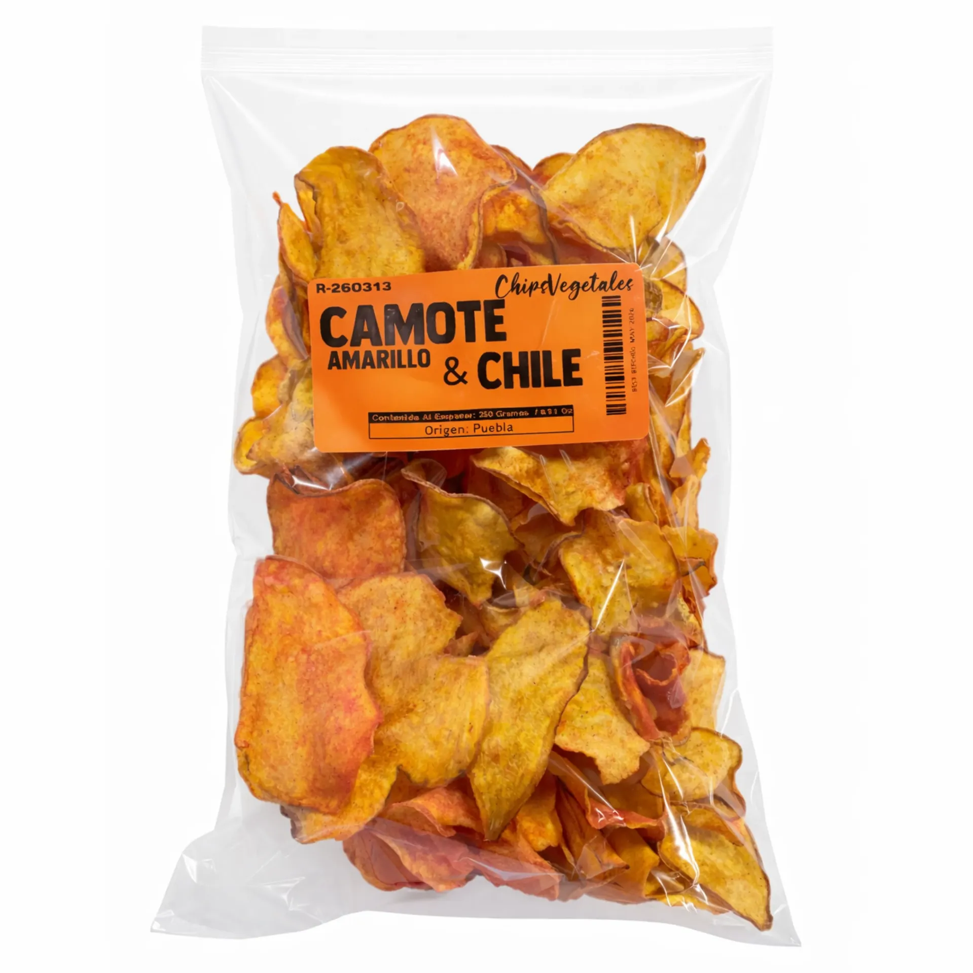 Camote Amarillo & Chile | Veggie Chips | Puebla |  Pack 250Gr                                                                               