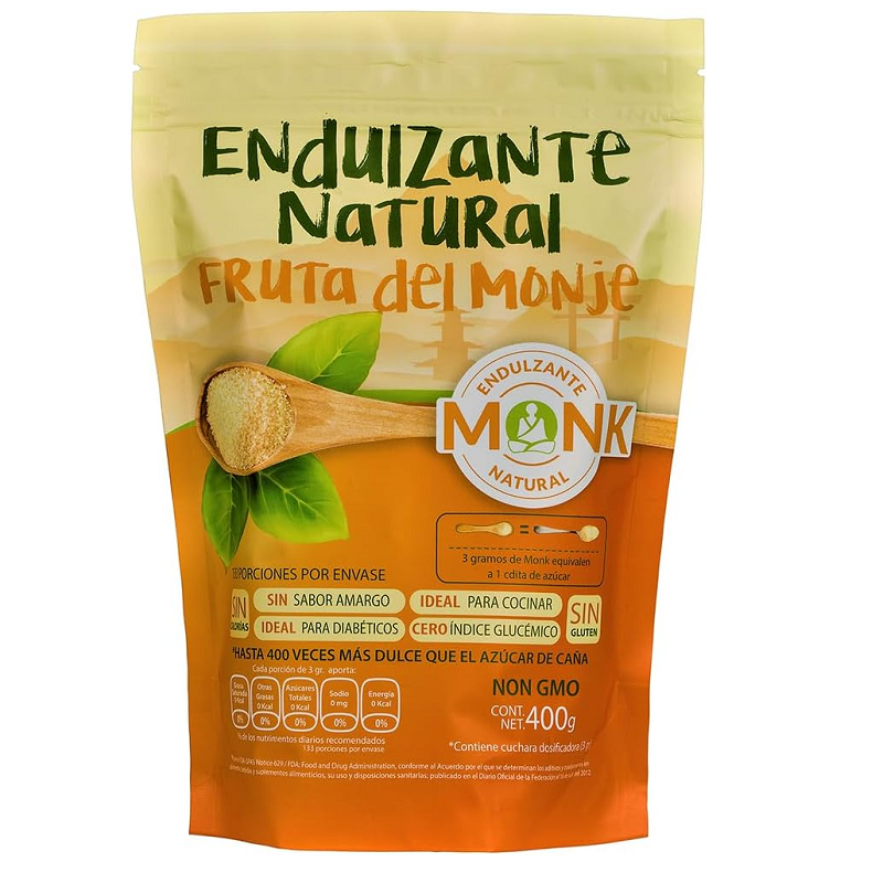 Endulzante Fruta del Monje | The Functional Foods® | India |  Zipbag 400GR                                                                               