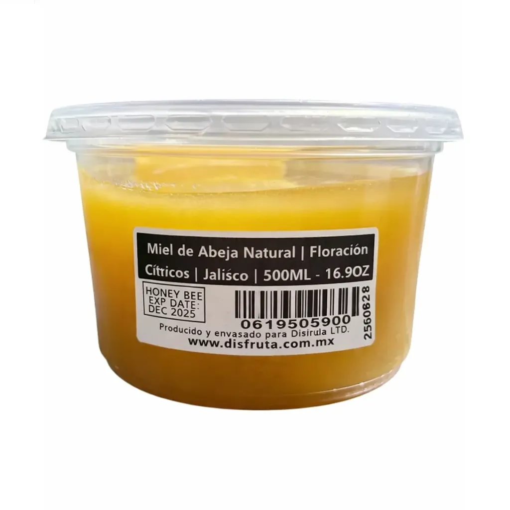 Miel de Abeja | Floración: Cítricos | Jalisco | 500ML-16.9Ozfl                                                                             