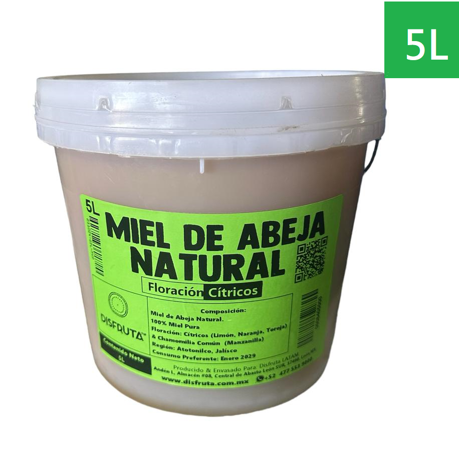 Miel de Abeja | Floración: Cítricos | Jalisco | CUB 5 LT                                                                               