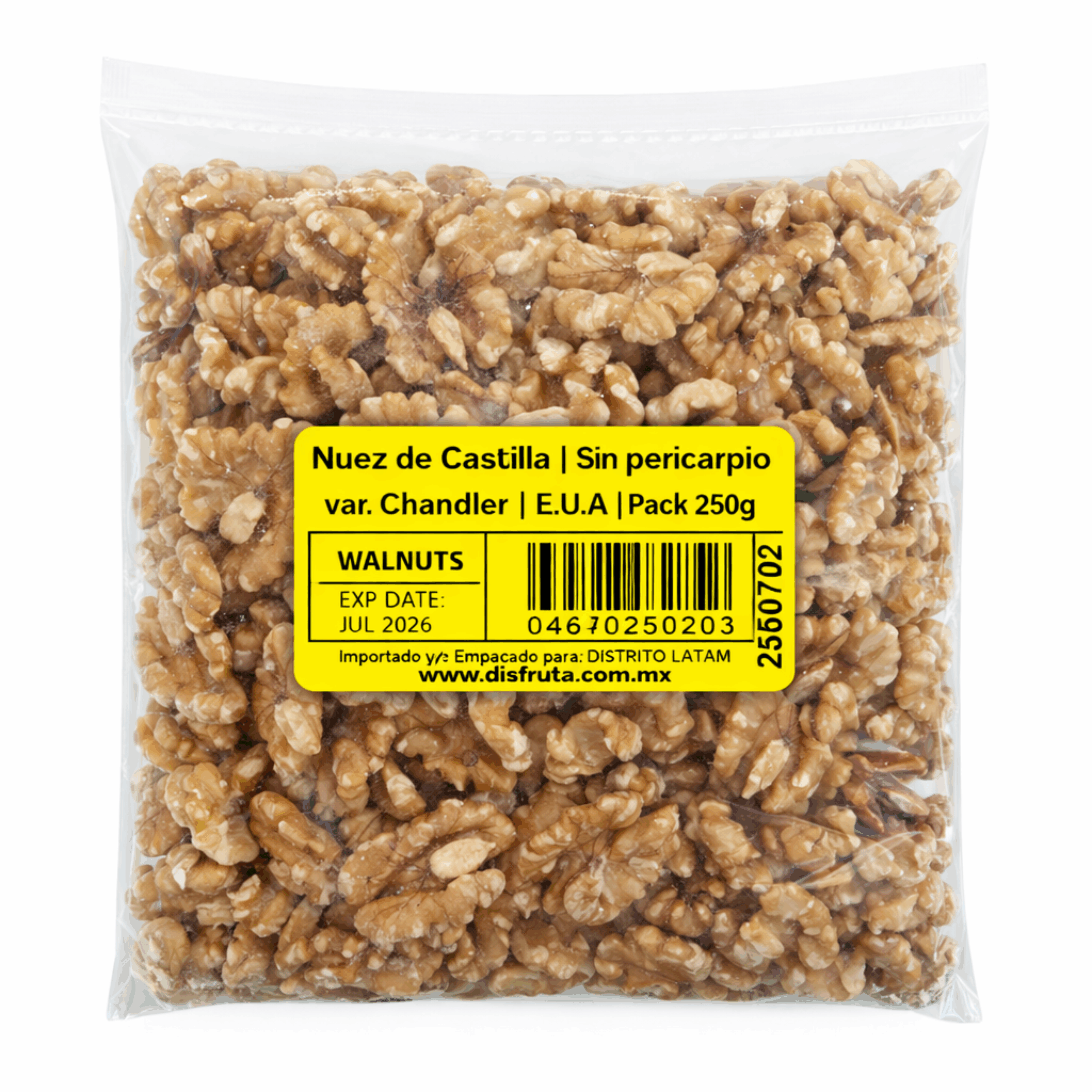 Nuez de Castilla | CAT 1 Kernel | ExtraLight | Halves 40% | Anakena®| Chile | Pack 250Gr