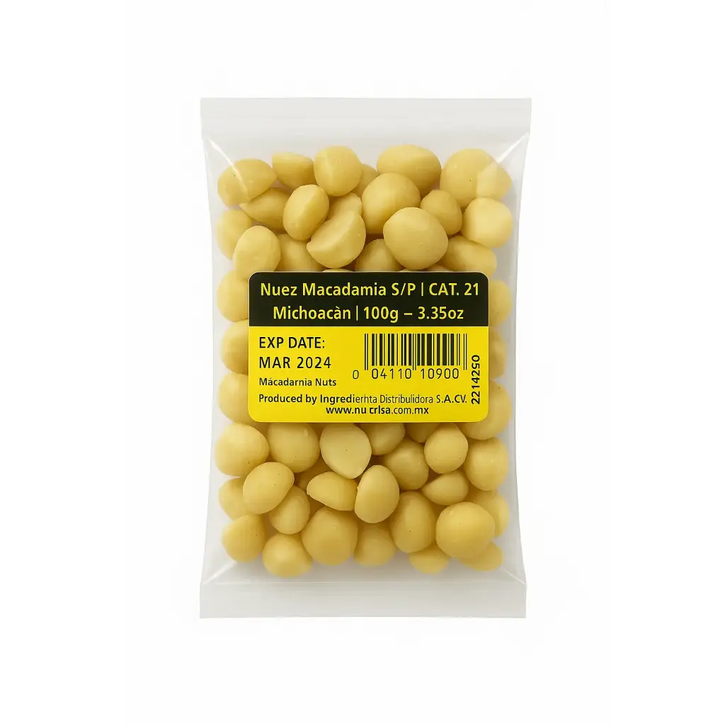 Macadamia Nut | Shelled | CAT 2 |  Michoacan |  Pack 100Gr