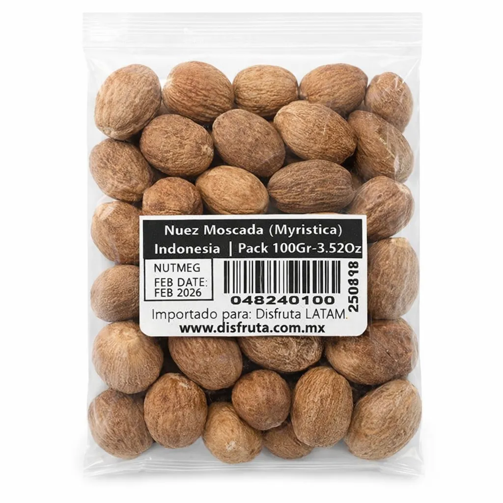 Whole Nutmeg | Myristic | Indonesia | Pack 8.81Oz/100Gr                                                                            