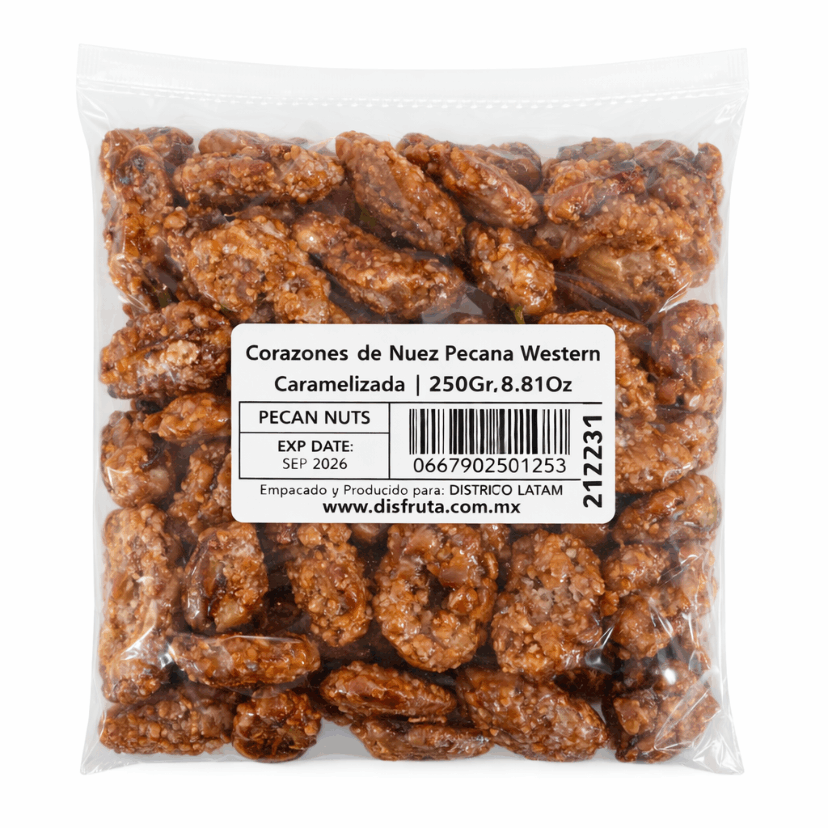 Nuez Pecana Western Shley | Caramelizada | Chihuahua | Pack 250GR                                                                              