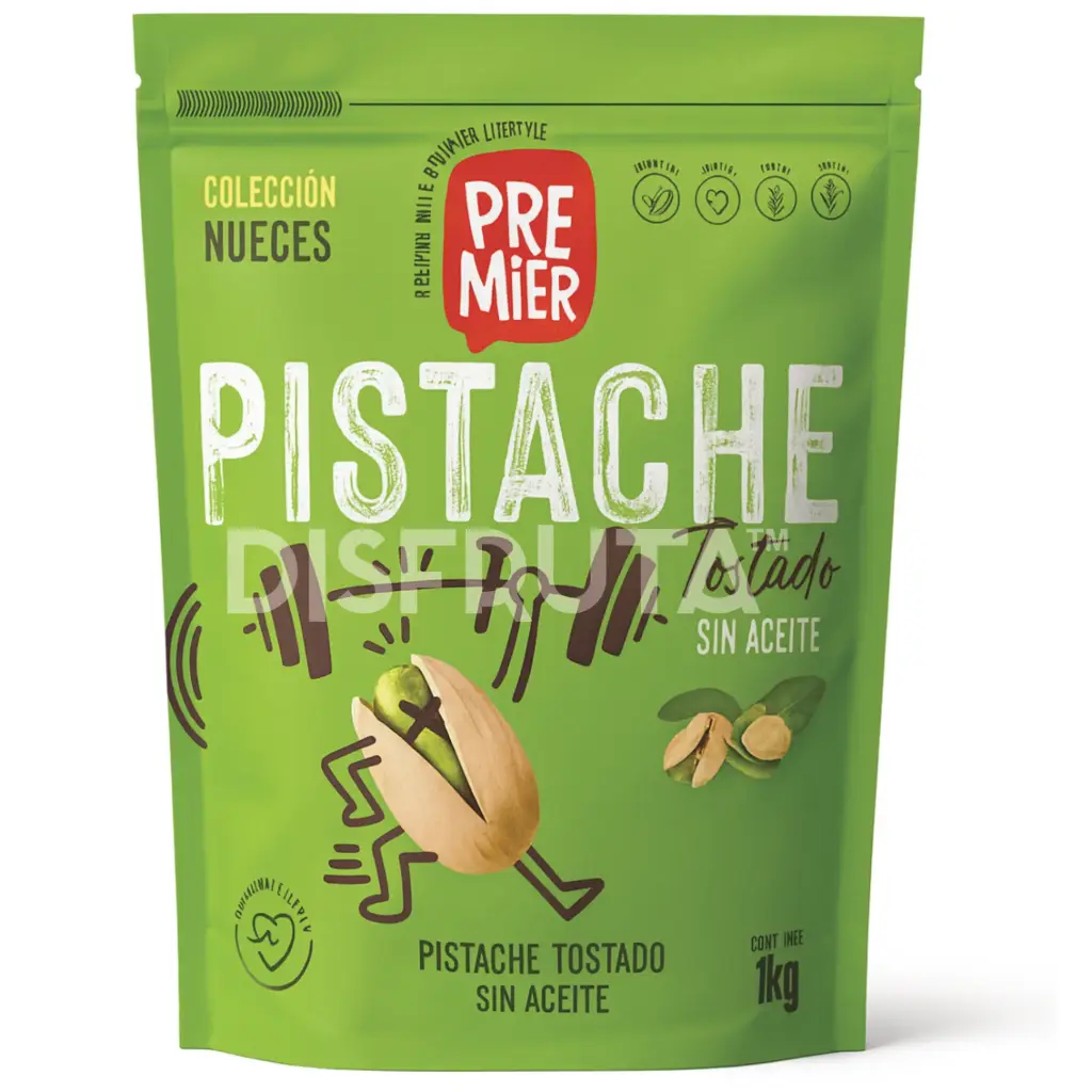 Kerman Whole Pistachio | Roasted with Salt | Premier® | California | ZipBag 1 Kg                                                                           