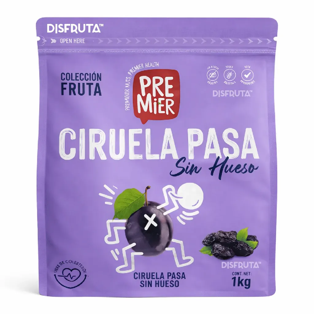 Ciruela Deshidratada | Sin Carozo | Premier® | Chile | ZipBag 1KG