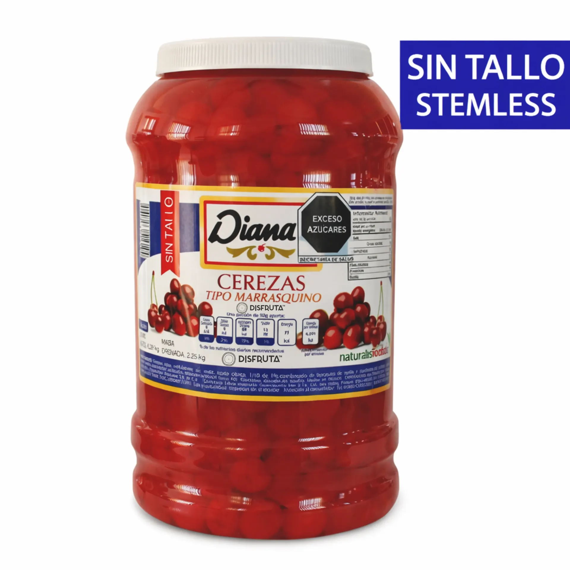 Diana® Red Maraschino Cherries | without Stem| CIL 3.5Kg.Net-Drain1.8Kg                                                                                
