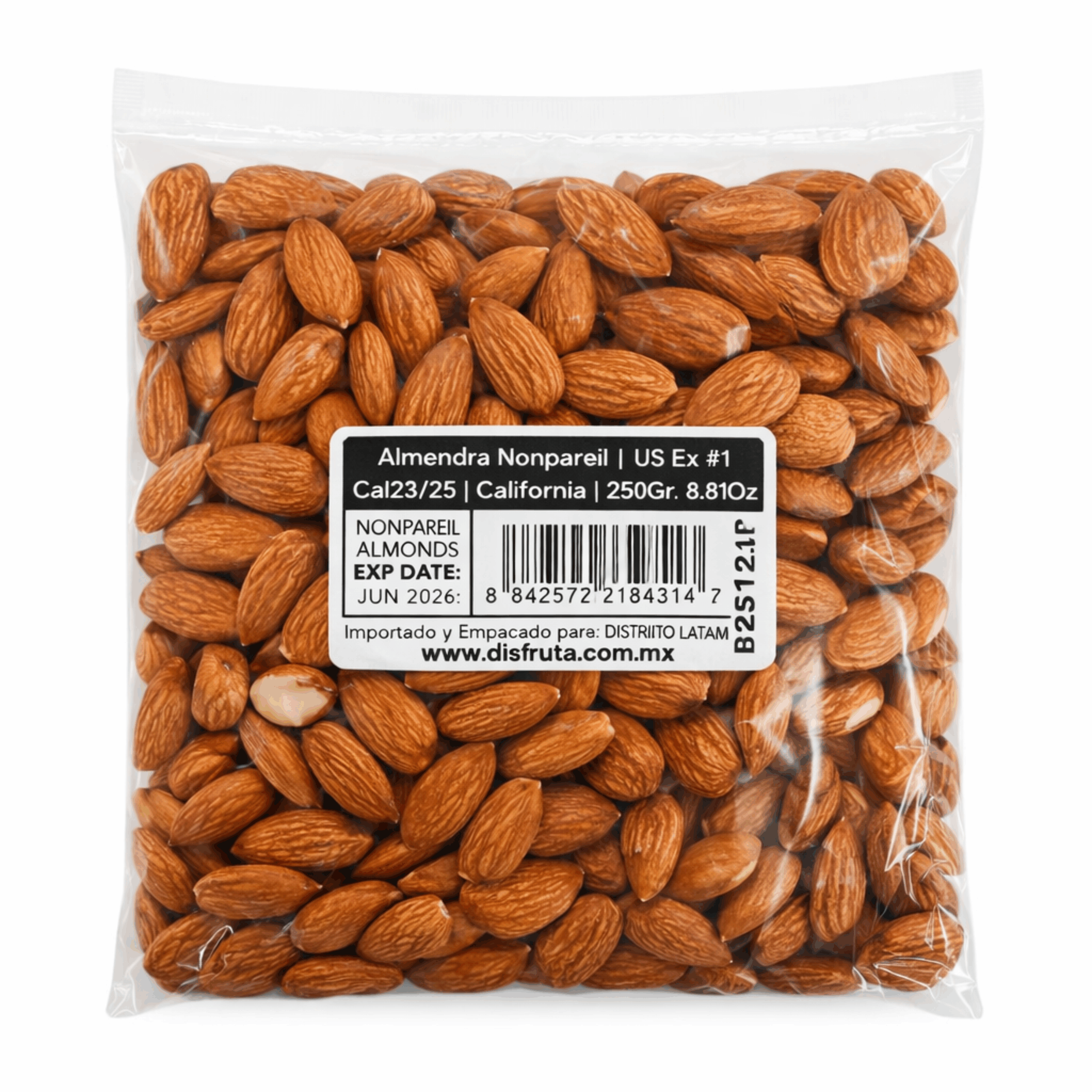 Almendra Nonpareil | CAT.1 C 20/22 | PIB® | California | Pack 250Gr