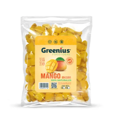 Mango Congelado | IQF | P. Cubo | Greenius® | Pack 1KG 