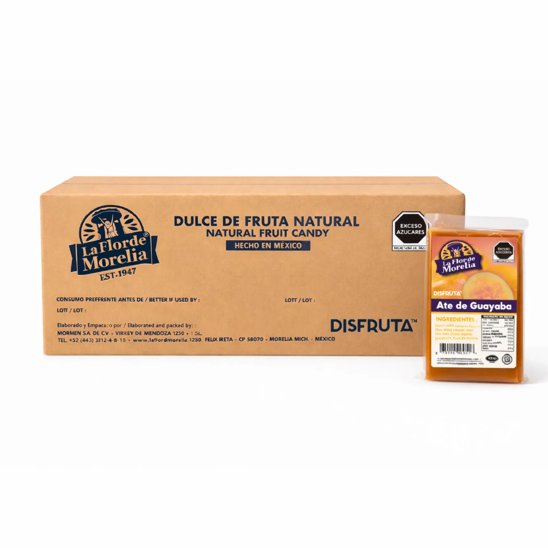 Ate de Guayaba | La Flor de Morelia® | C-CTN 24 Pack 250Gr