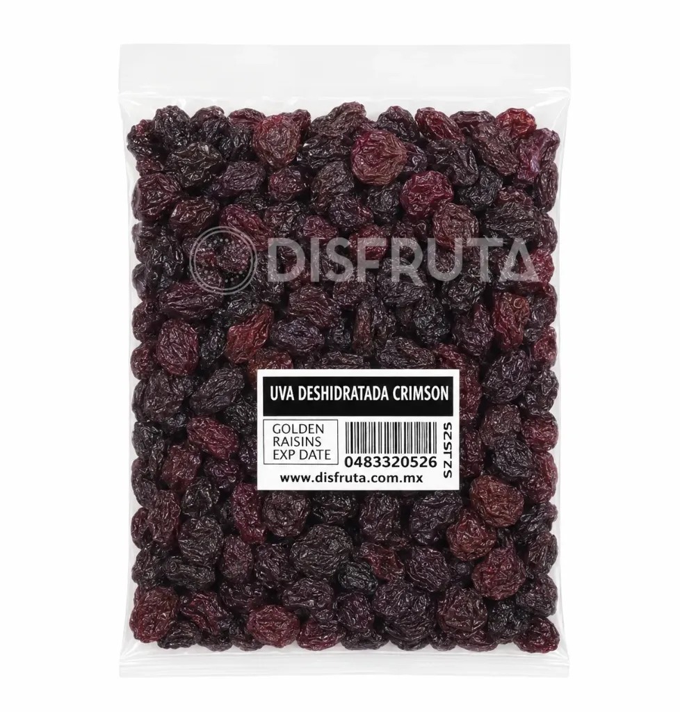 Uva Deshidratada Crimson | #Jumbo CAT1 | Sahuaripa® | Sonora | Pack 250Gr                                                               