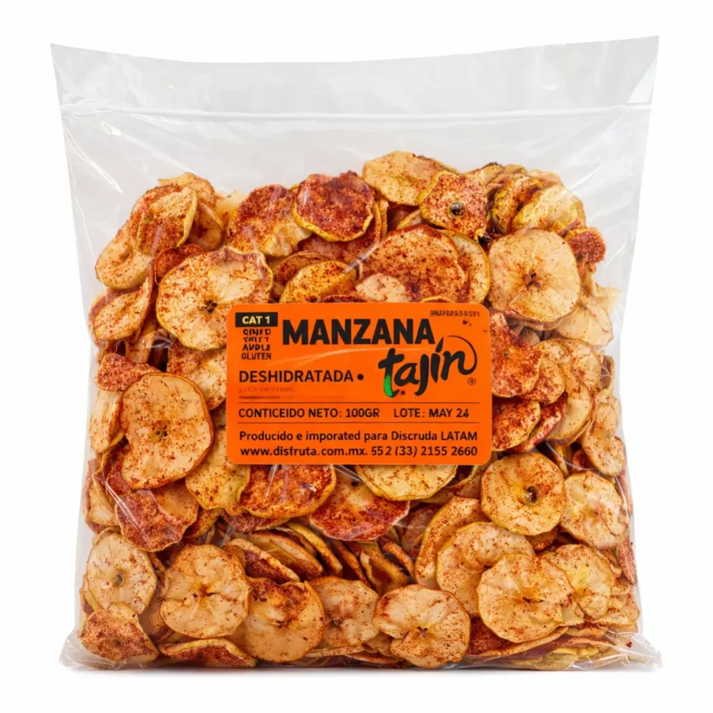 Manzana Golden Delicious | Chile Tajín | Deshidratada | Chihuahua | GRL                                                                                                                                                