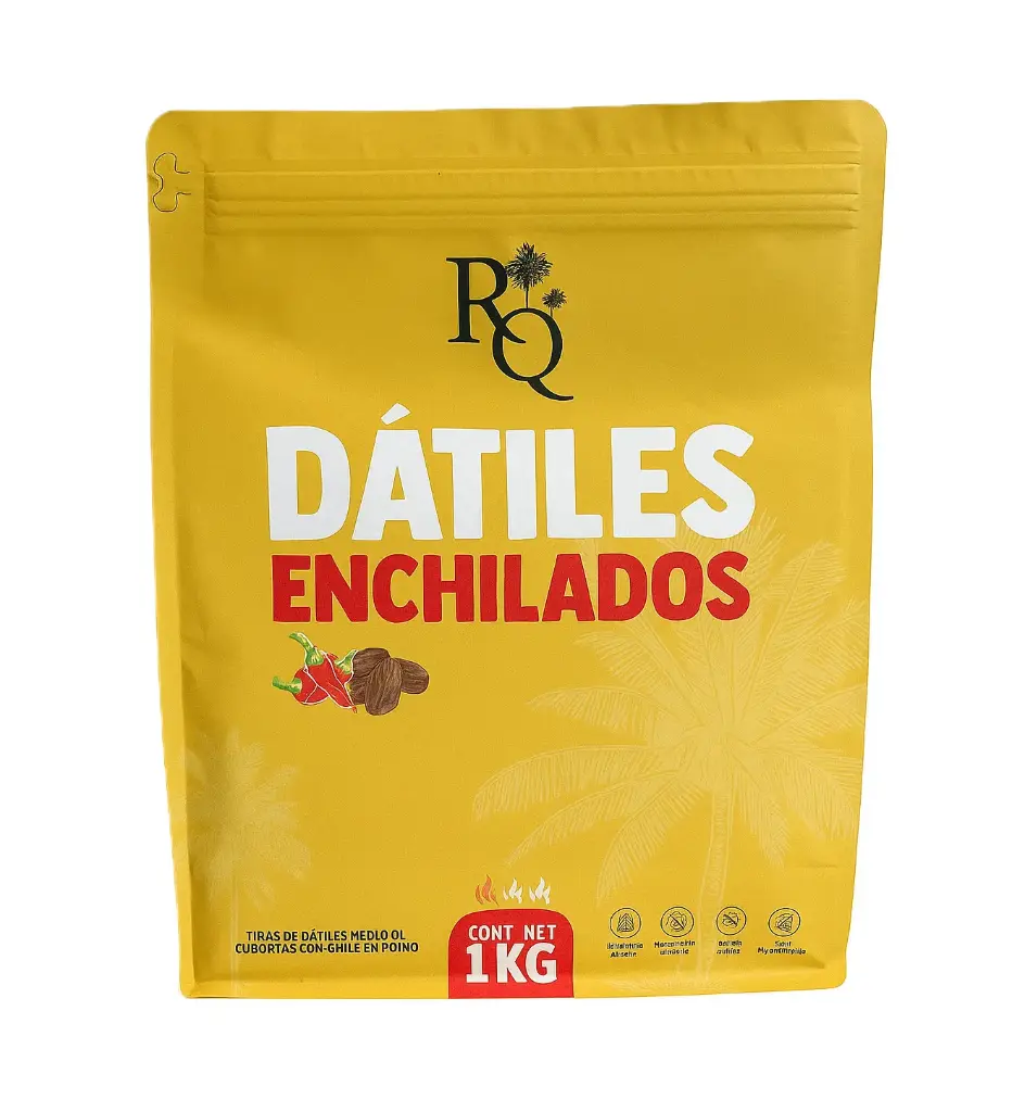 Dátil Medjool Enchilado | P. Tiras | Palmeras RQ®| Baja California | ZipBag 1KG -2.2LB                                                             