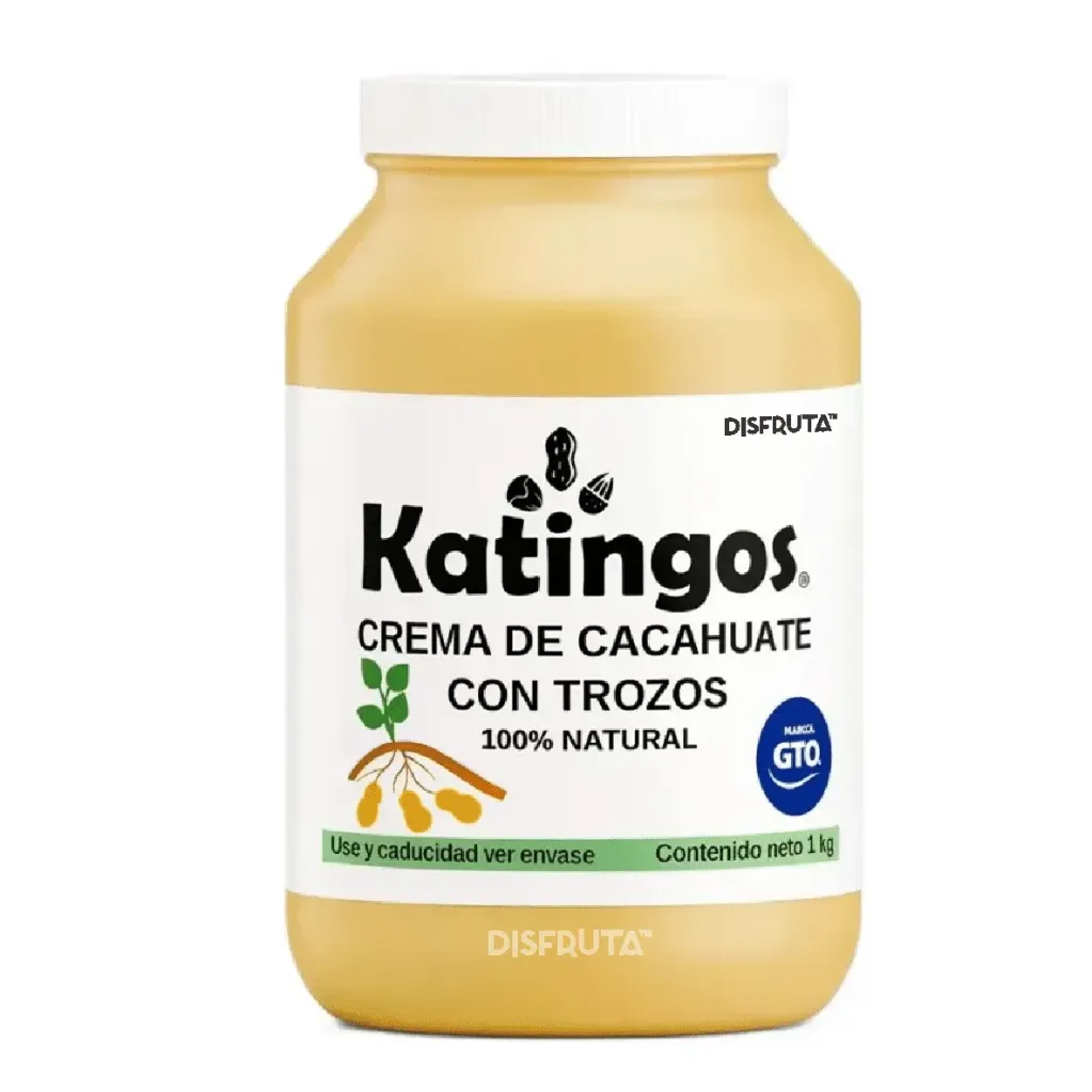 Crema de Cacahuate | Con Trozos | Katingos®| Guanajuato | CIL -1Kg