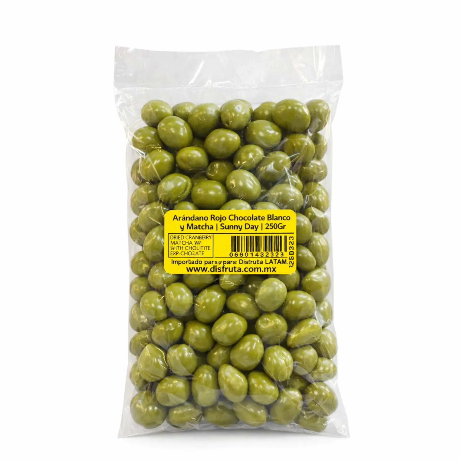 Cranberries with White Chocolate & Matcha | No Sugar  | SunnyDay®  | Pack 250Gr