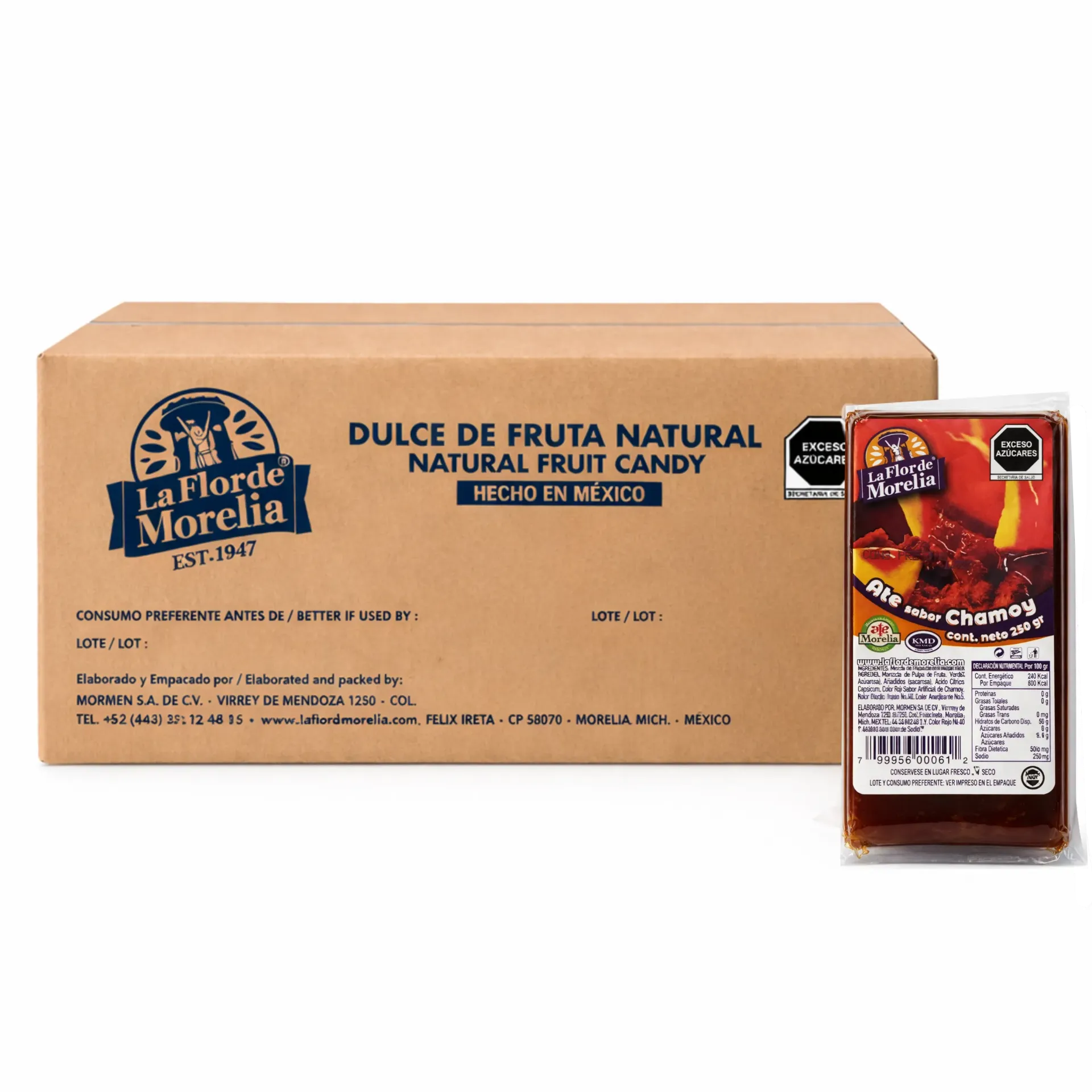 Chamoy-Style Fruit Paste | La Flor de Morelia® | CTN-BX 24 Pack 250Gr