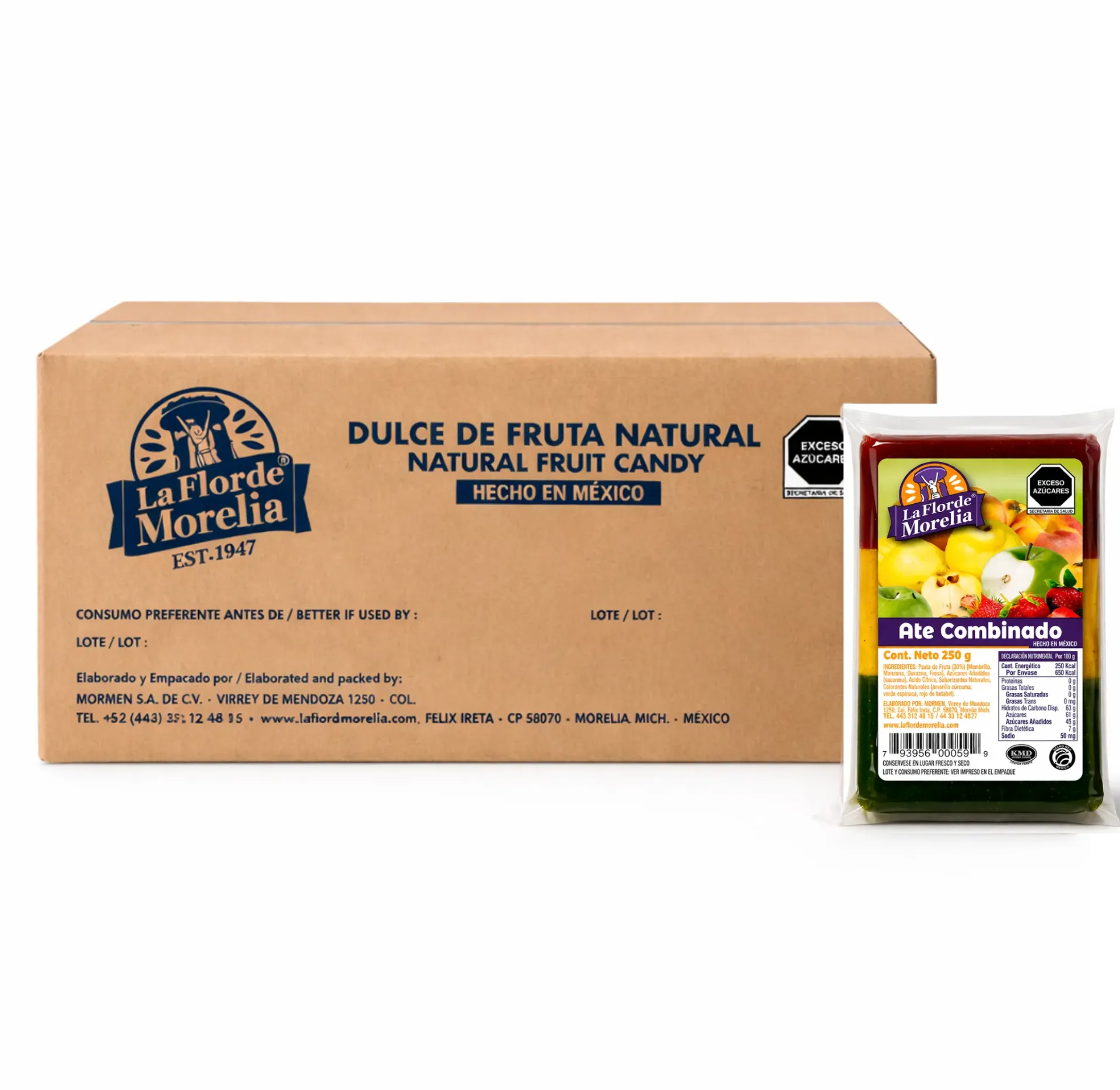 Ate Combinado | La Flor de Morelia® | C-CTN 24 Pack 250Gr