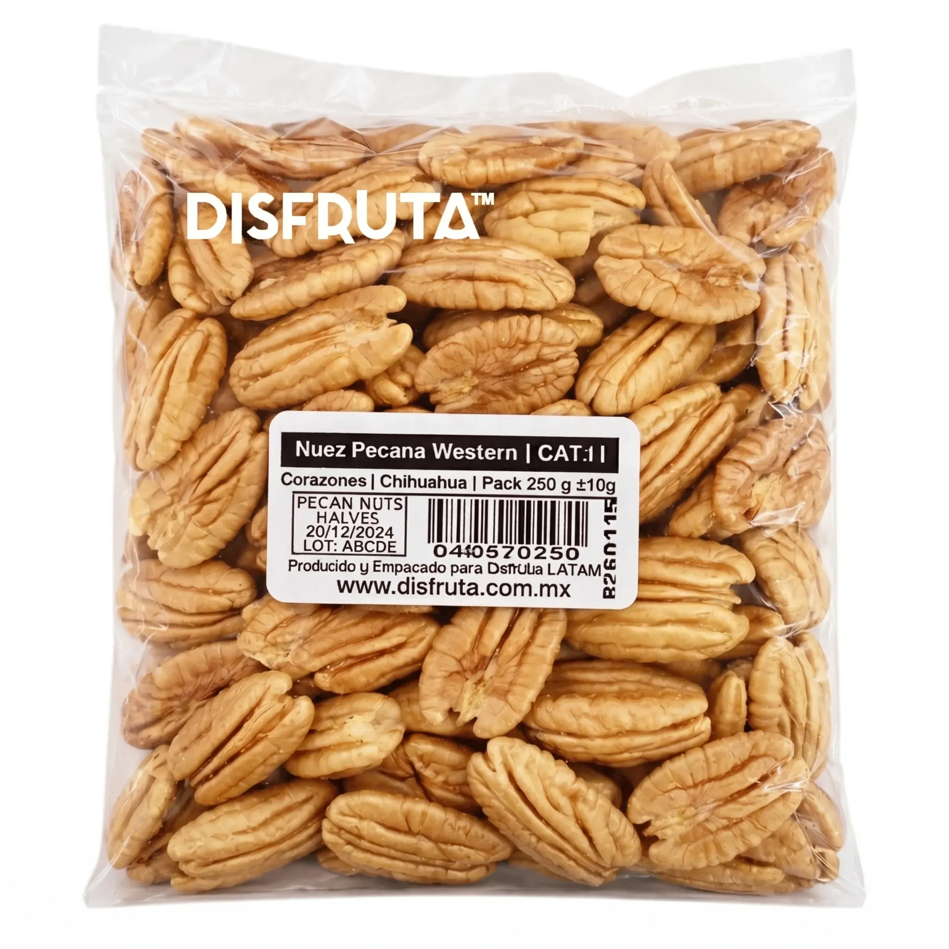 Pecan Nuts Western Shley | CAT 1 | Halves | Sonora | Pack 250GR