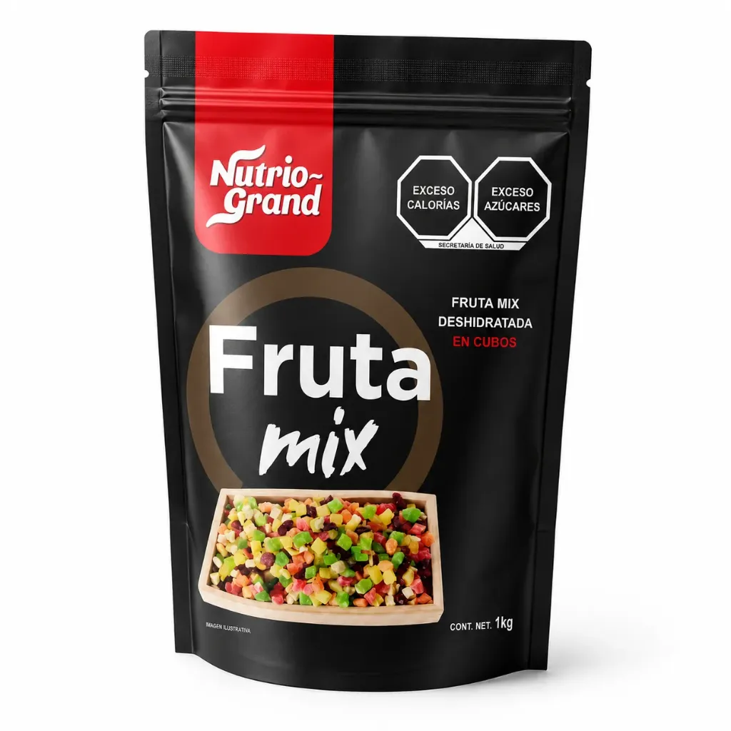 Mix Fruta Confitada | F. CUBOS | NutrioGrand® | ZipBag 1Kg