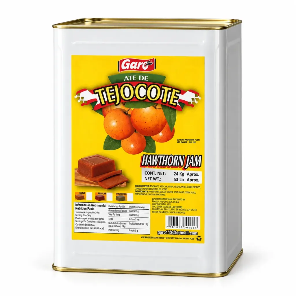 Ate de Tejocote | Rojo | Dulmex® | Lata REC-24Kg