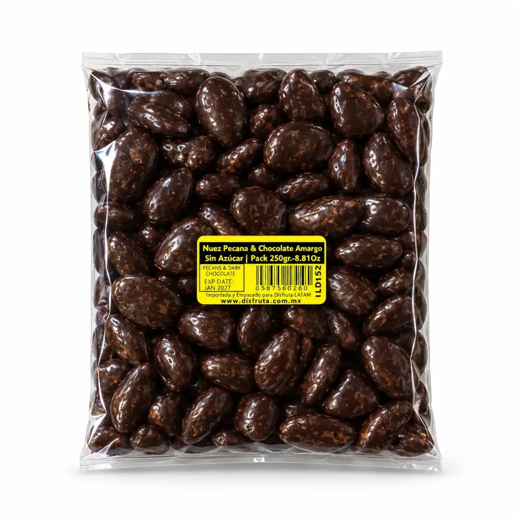 Nuez Pecana & Chocolate Amargo  | Sin Azúcar | Chihuahua |  Pack 250Gr