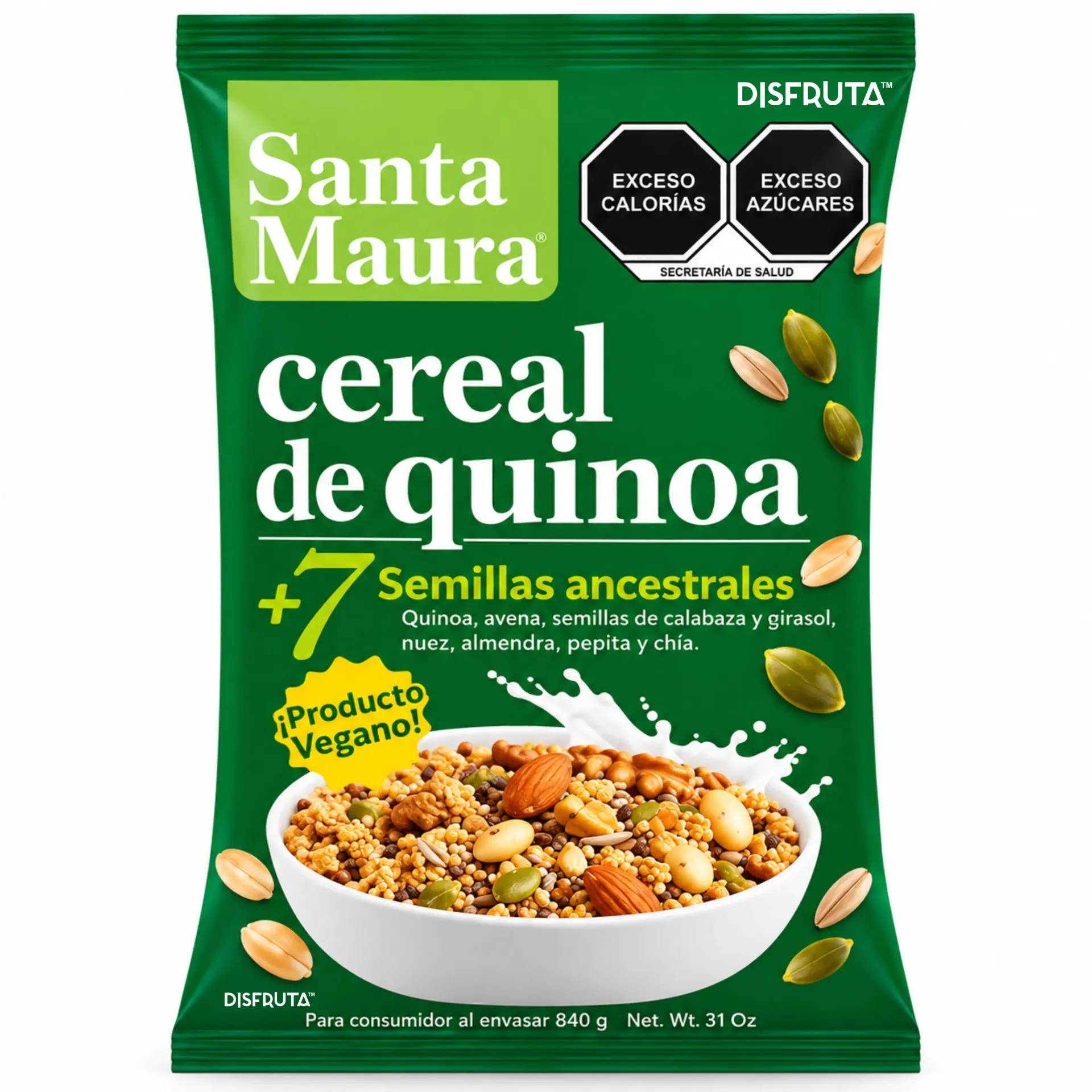 Quinoa & Seeds Cereal  | Santa Maura® |  Pack 840GR